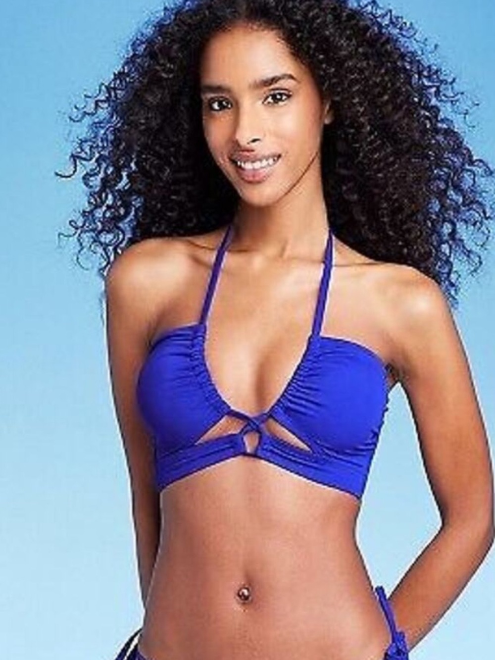 Shade & Shore Cobalt Blue Halter Bikini Set